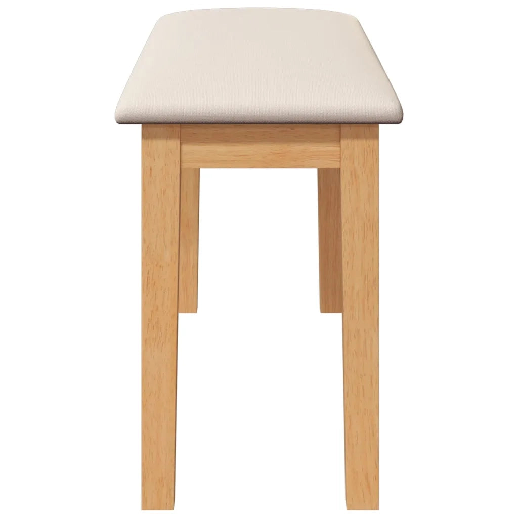 vidaXL Panca 90 cm in Legno Massello di Hevea