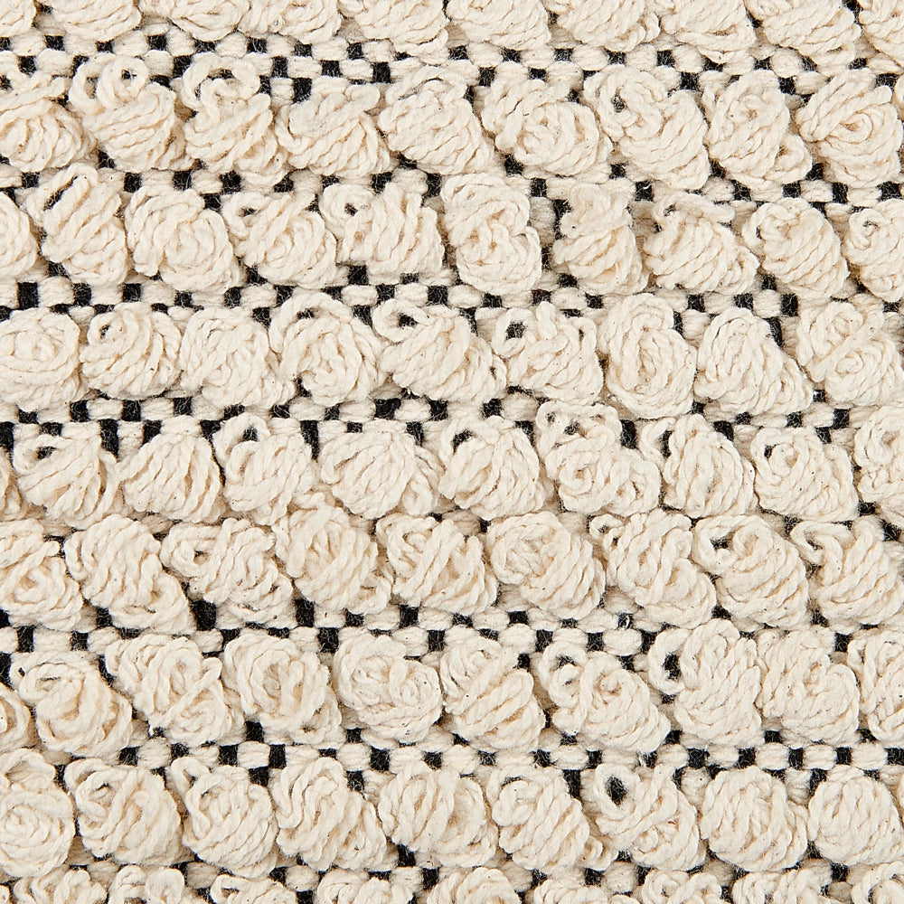 Set di 2 cuscini decorativi in cotone 45 x 45 cm federa stile boho tinta unita
