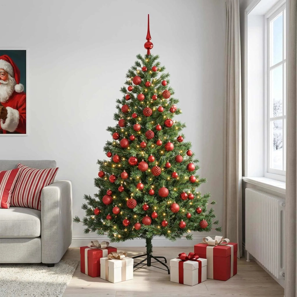 Albero di Natale artificiale con palline 240 cm 300 LED 3466771