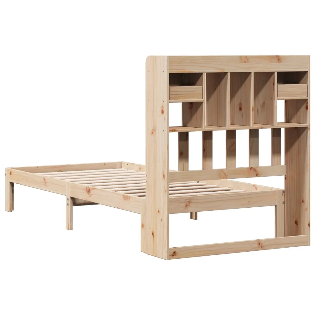 Letto Libreria senza Materasso 100x200 cm in Legno di Pino 3322597