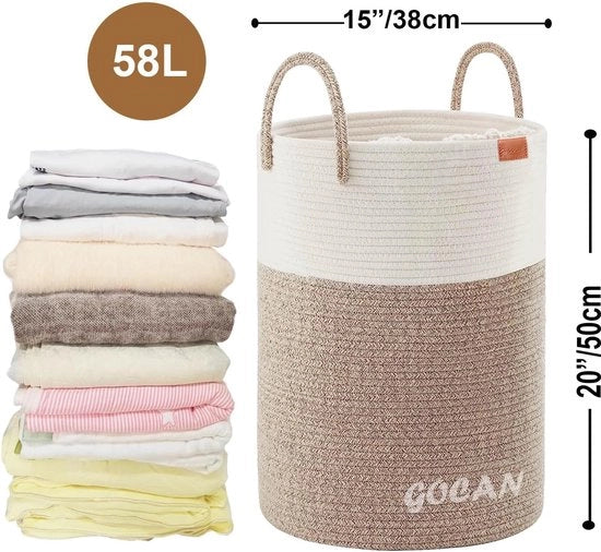 Contenitori di stoccaggio in cotone marrone