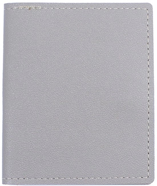 Borsa per carte compatta per donna, set di carte multifunzione, clip per carte, 10,8 * 9 * 0,5 CM, grigio chiaro