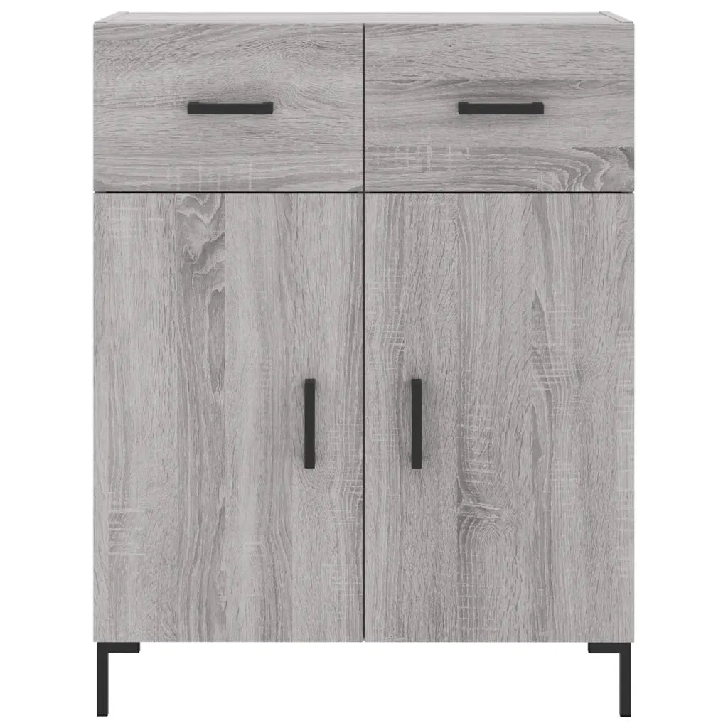 Credenza-Buffet-Armadio da cucina Grigio Sonoma 69,5x34x180 cm in Legno Multistrato 348538
