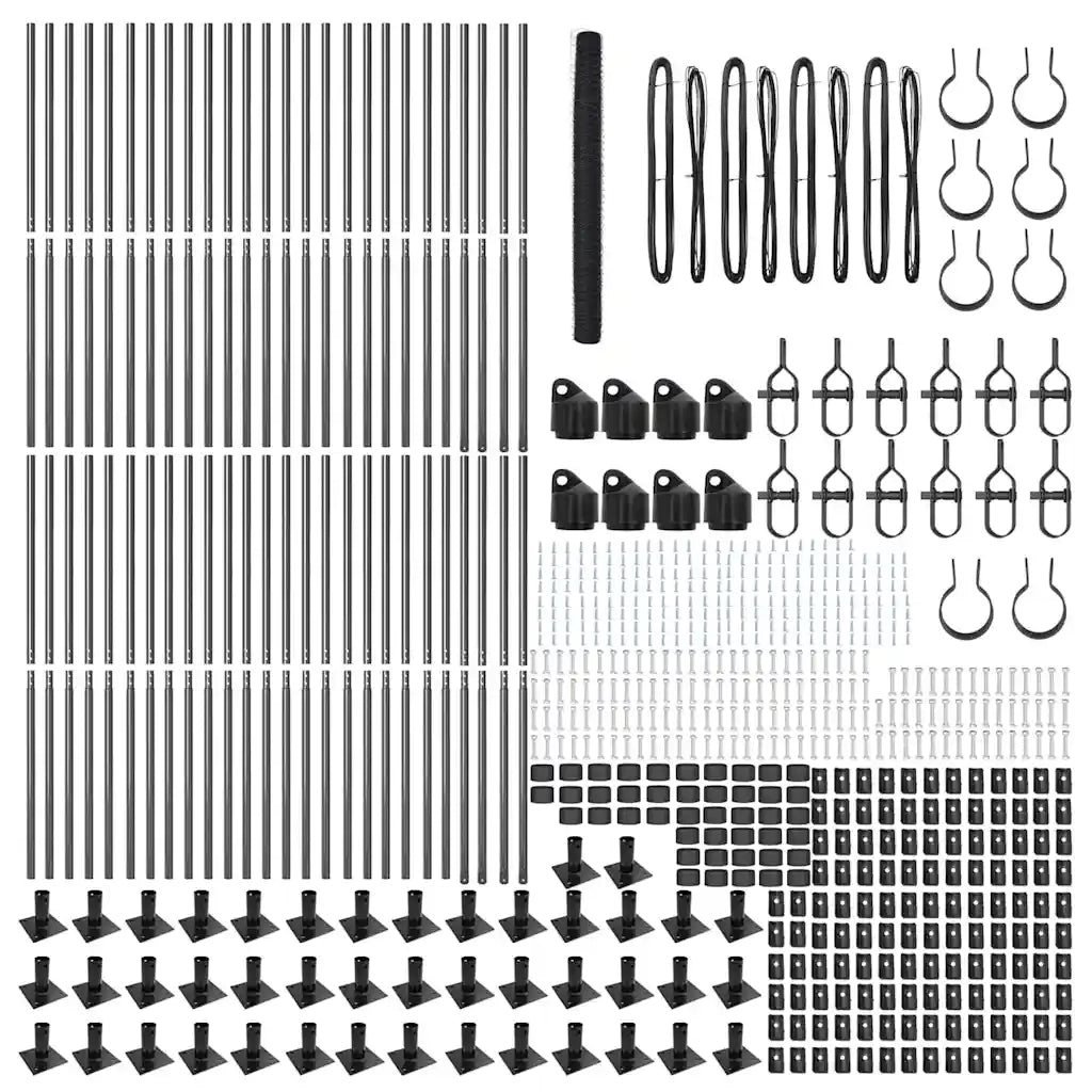 Palo della recinzione Grigio 100 x 1,6 m (rete 50 mm)