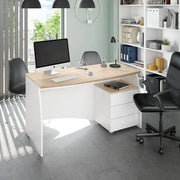 Scrivania Estil 140 cm con cassetto bianco