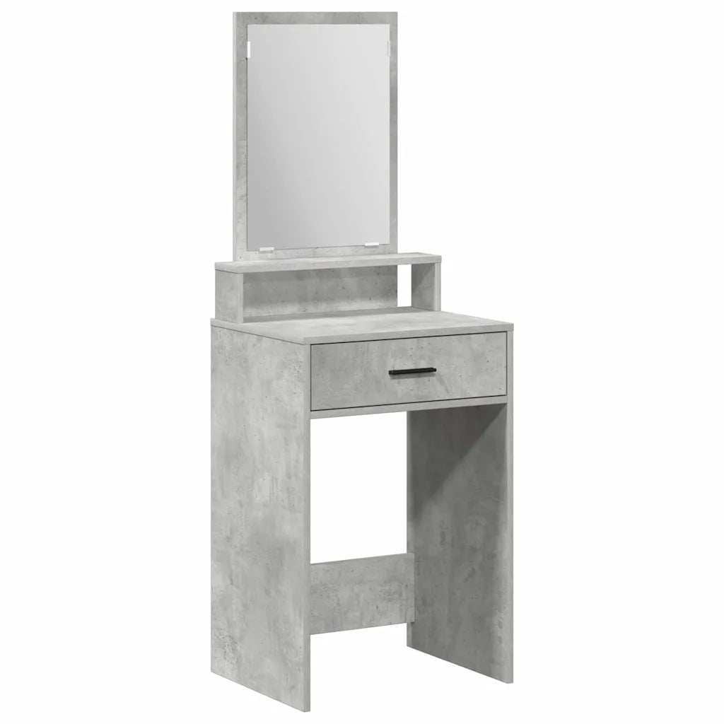 Tavolo da Trucco con cassetto Grigio cemento 50 x 41 x 140 cm 865130