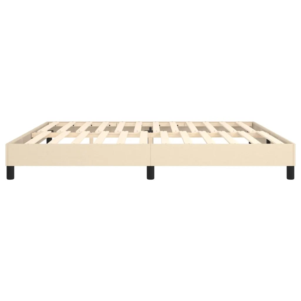 Struttura Letto a Rete a Molle-Giroletto Crema 200x200 cm in Tessuto 740628