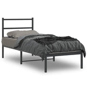 Giroletto con Testiera-Struttura Letto con testiera in Metallo Nero 75x190 cm 846033