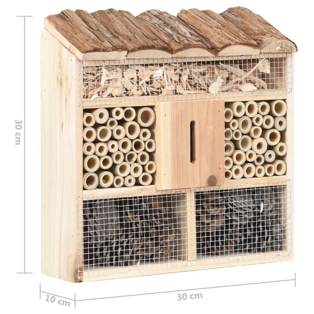 Casetta per Insetti 30x10x30 cm in Legno di Abete 47242