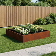Vaso da giardino Ruggine 80 x 80 x 20 cm Acciaio Corten 8005020