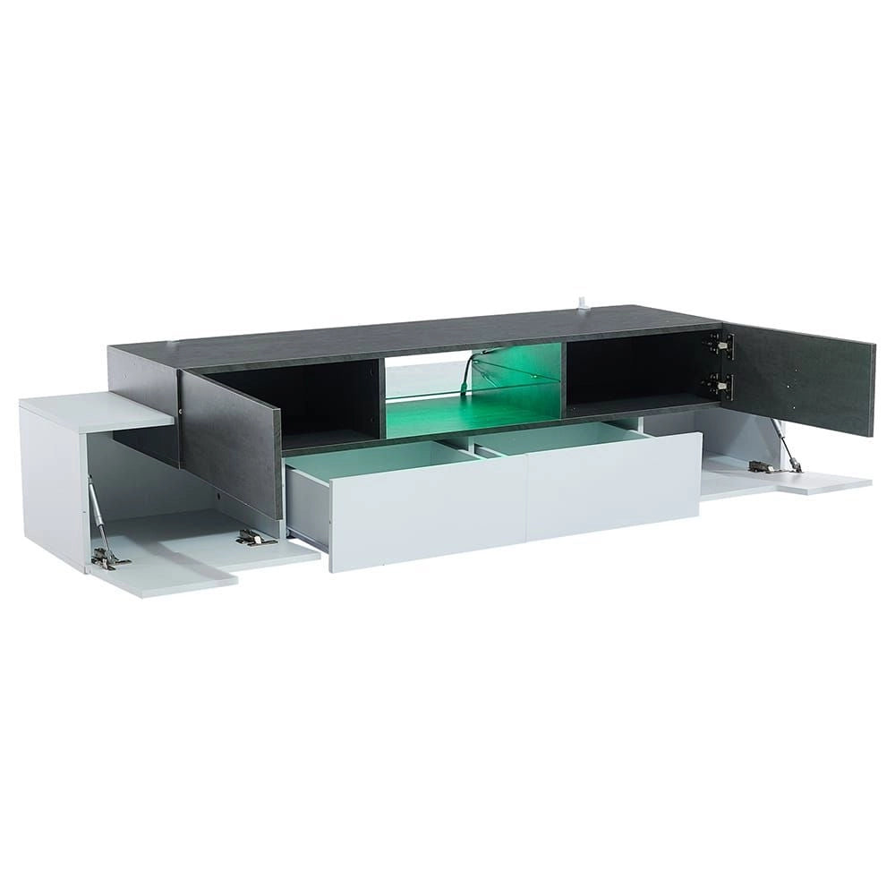 Media center gaming - Xylo - Bianco/grigio vetrine per 80"