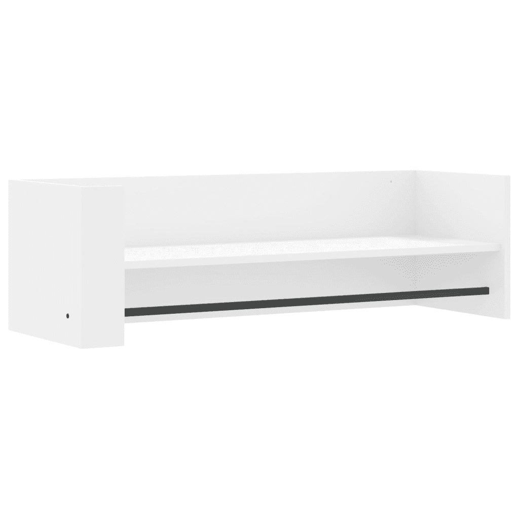 Scaffale a Parete Bianco 100x35x30,5 cm in Legno Multistrato 848458