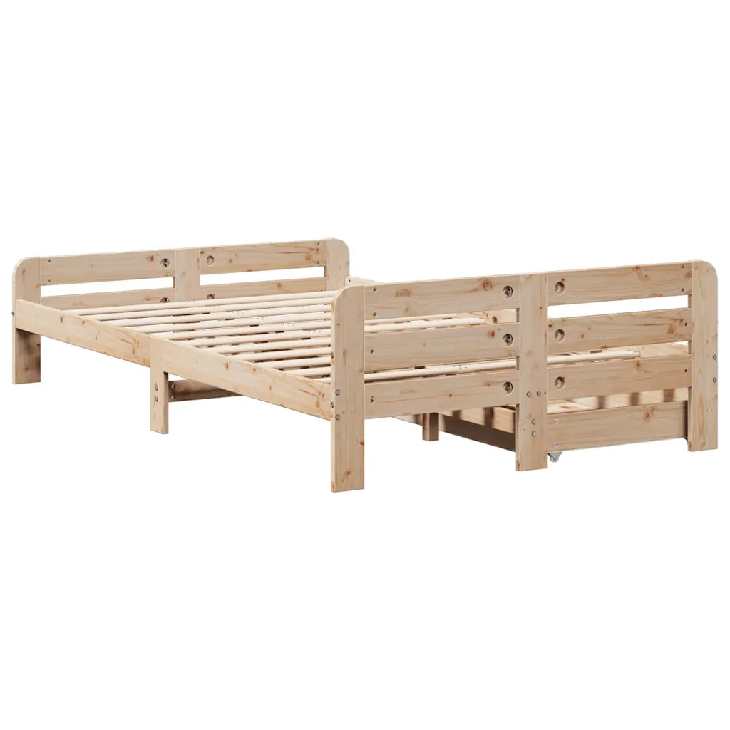 Letto senza Materasso 120x190 cm in Legno Massello di Pino 3309056
