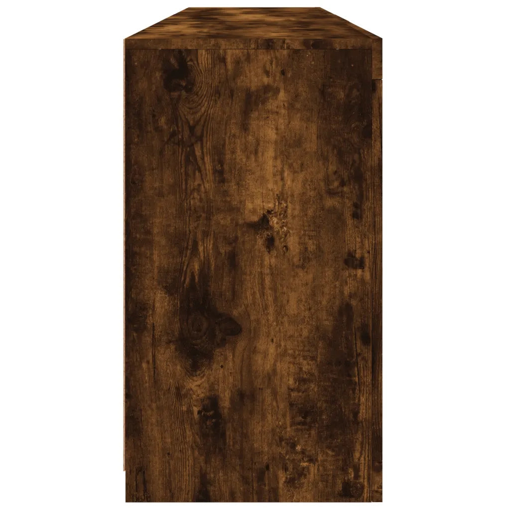 Credenza con Luci LED Rovere Fumo 162x37x67 cm 3209034