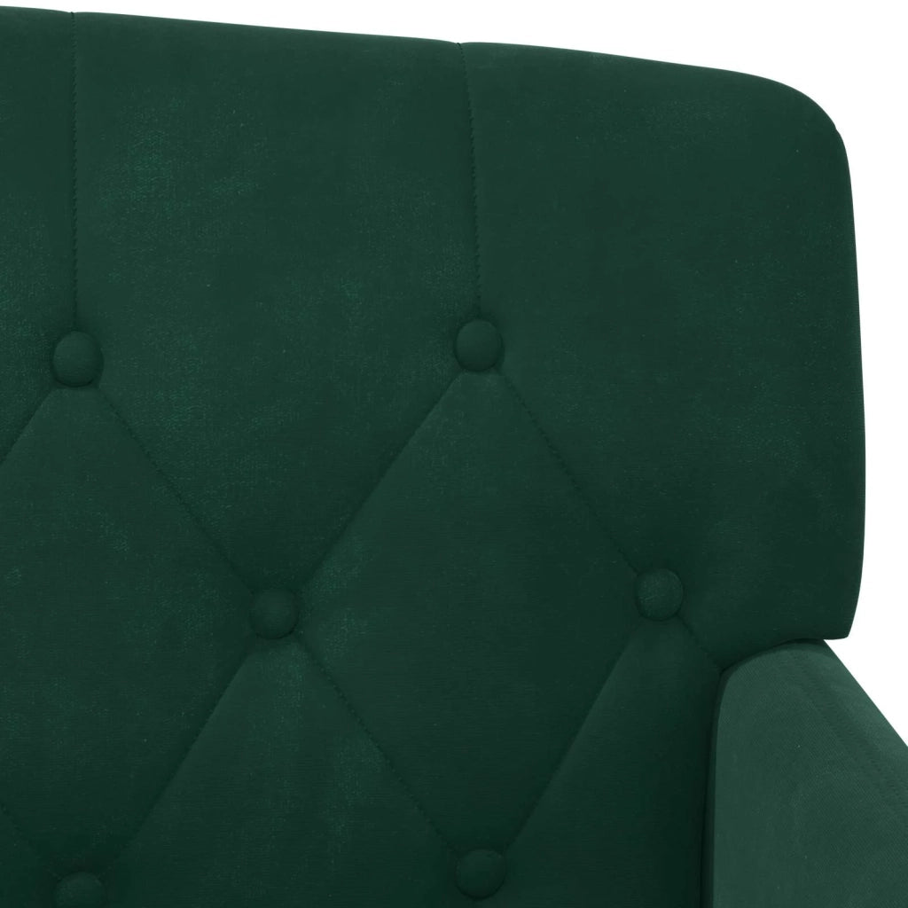 Loveseat con bottoni imbottiti Verde Scuro 111 x 65 x 79 cm 42041845