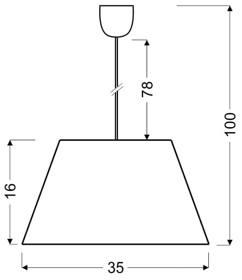 Lampada a sospensione Candellux Standard cromata grigia Ø35 E27