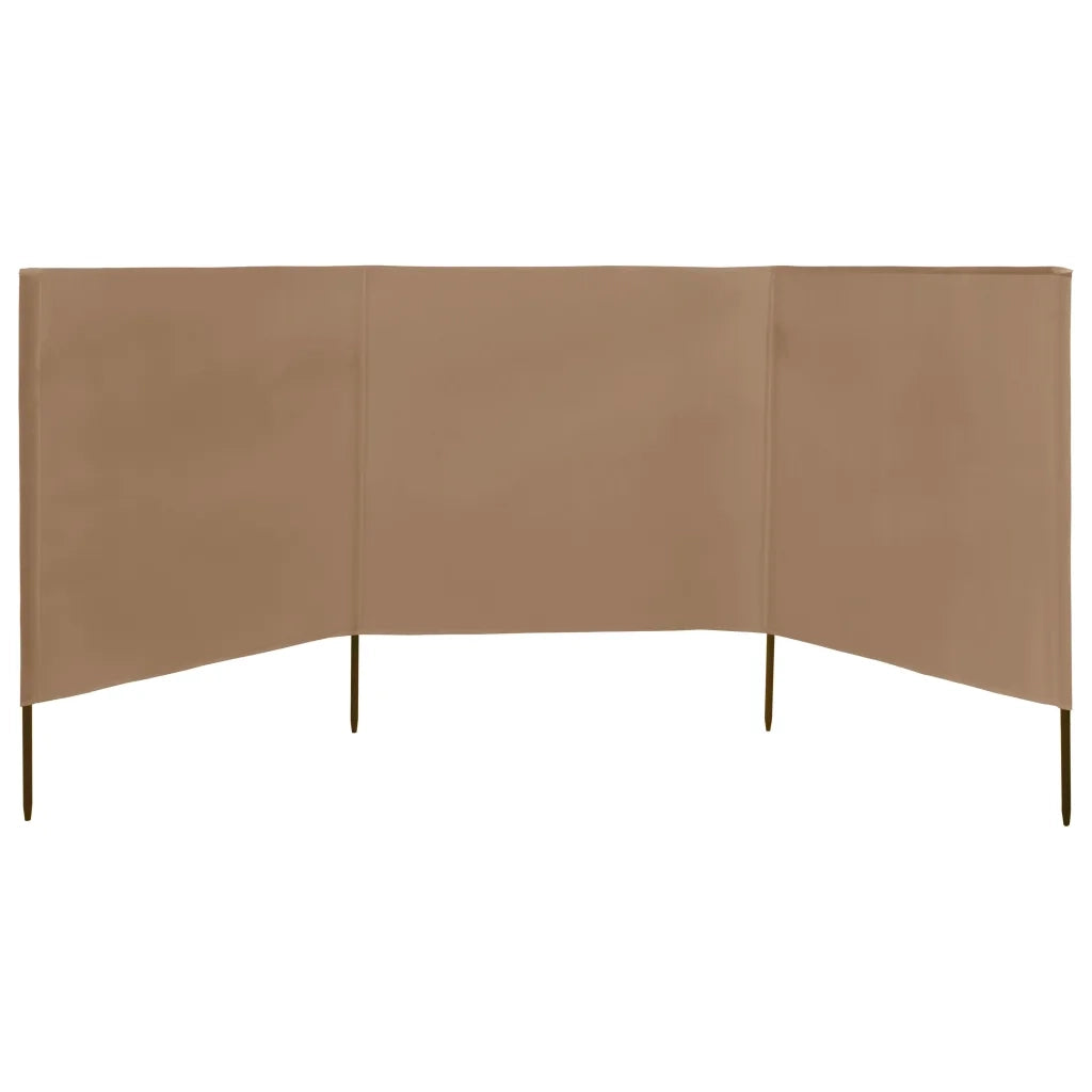 Paravento a 3 Pannelli in Tessuto 400x160 cm Grigio Talpa cod mxl 57544