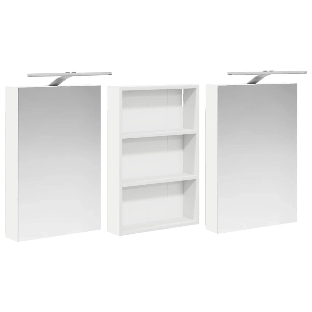 Set di Armadi da Bagno con porta 3 pcs 120 x 10,5 x 60,5 cm 3403736