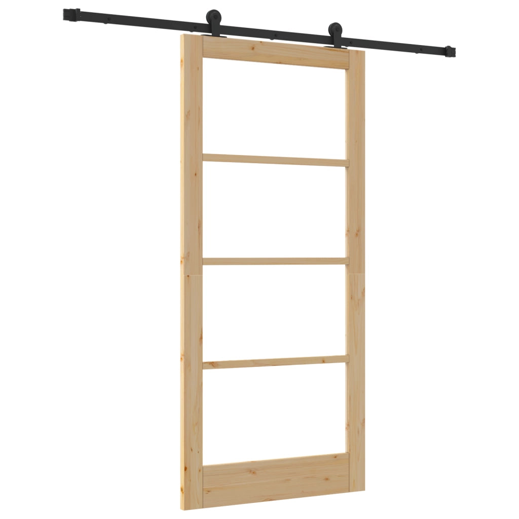 porta scorrevole  con set hardware 'ORKDAL'in legno massello e vetro