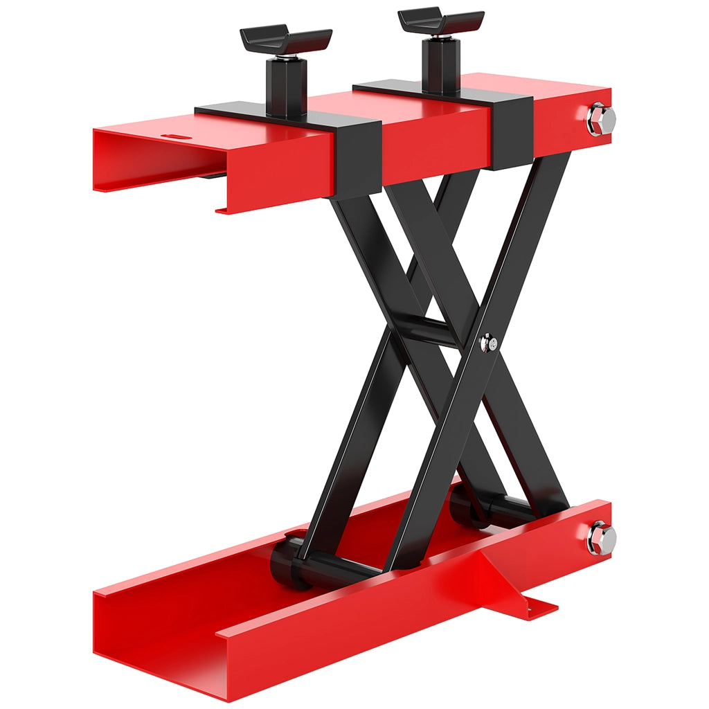 Cric Moto a Forbice ¨C Zephmum ¨C Rosso, 500 kg, 45x15x9.5-40 cm