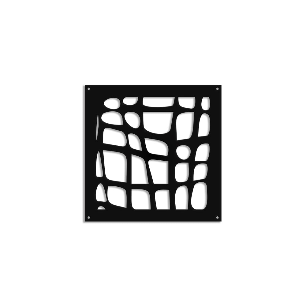 ABSTRACT - Pannello in PVC traforato - Parasole Misura: 73x73 cm, Colore: nero
