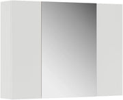 Specchio contenitore bagno Leopold, Bianco, 80 x 59.2 cm con ripiani