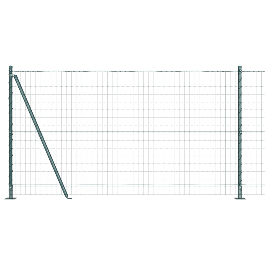 Recinzione Euro con 7 pali flangiati 1.2x10 m Acciaio Zincato