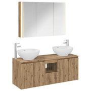 Set di Armadi da Bagno 4 pcs Rovere Artigianale 3406510