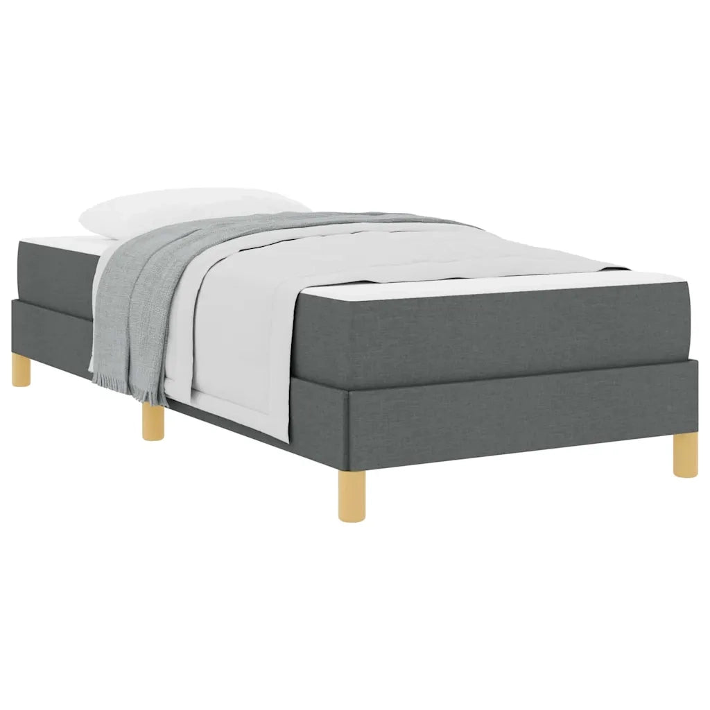 vidaXL Letto a molle Grigio scuro e Marrone 90 x 200 cm