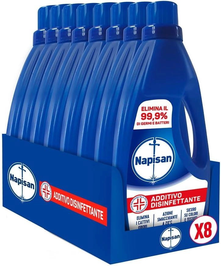 SET 8 NAPISAN ADDITIVO LIQUIDO DISINFETTANTE 1000 ML CLASSICO
