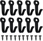 Hanger Decorativo a Serraggio 10 Pezzi - Hanger a Serraggio in Acciaio - 16 x 40 mm - Hanger per Abbigliamento