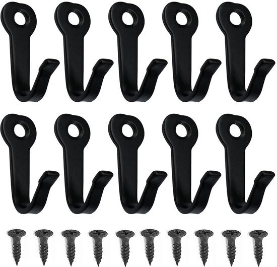 Hanger Decorativo a Serraggio 10 Pezzi - Hanger a Serraggio in Acciaio - 16 x 40 mm - Hanger per Abbigliamento