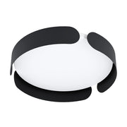 Plafoniera Moderna Valcasotto Acciaio Nero Luce Led Integrato 20W