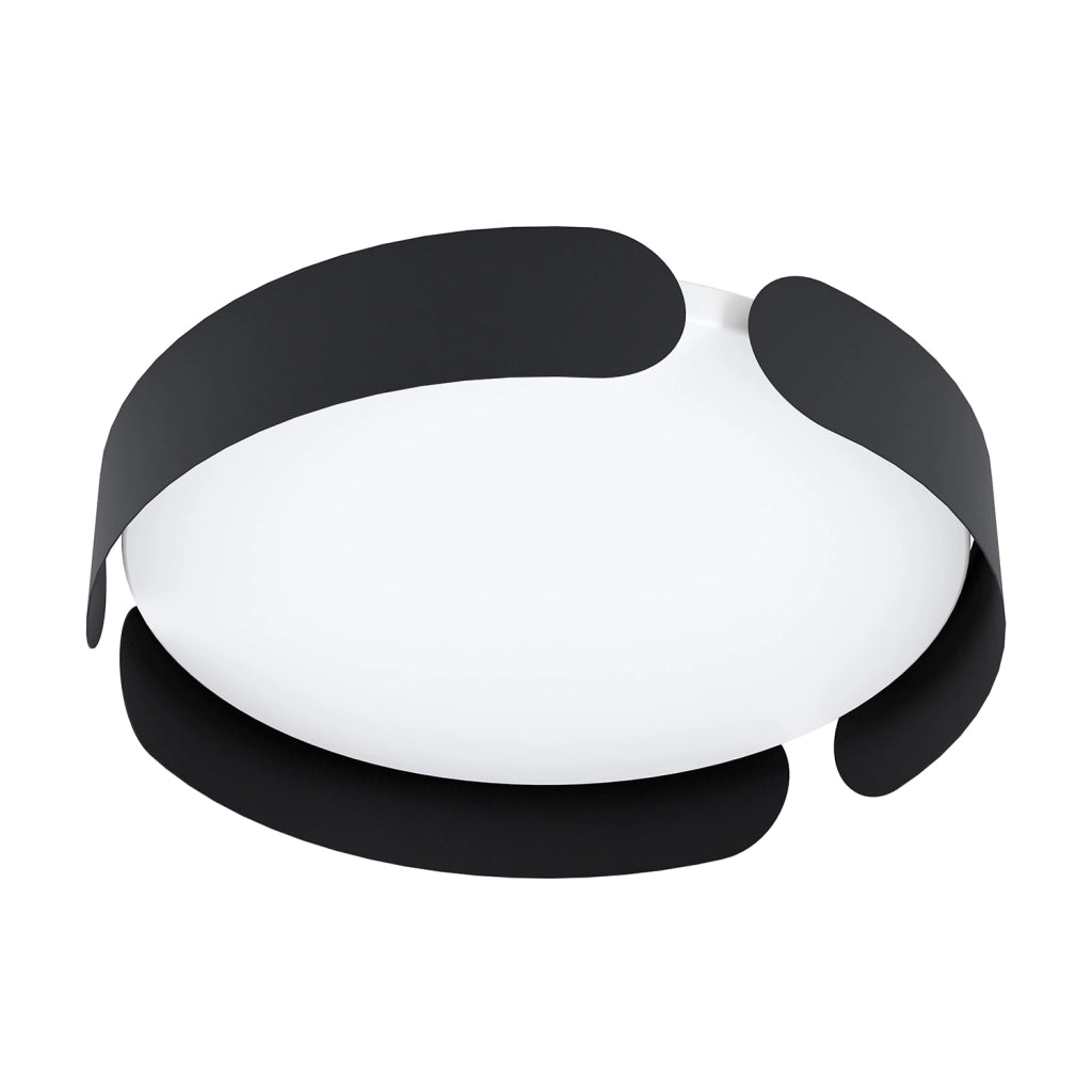 Plafoniera Moderna Valcasotto Acciaio Nero Luce Led Integrato 20W