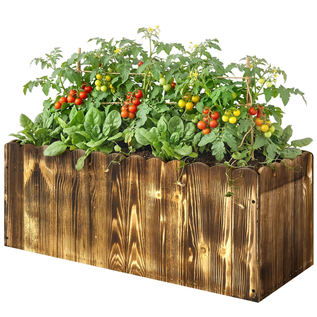 Fioriera Rettangolare per Giardino ¨C zephmum ¨C Legno Abete 80x33x30 cm