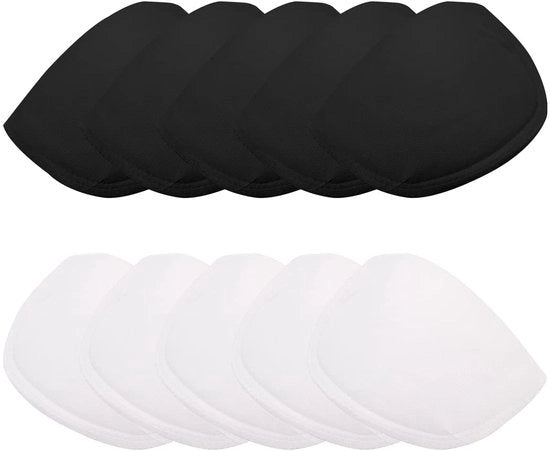 Supporti per spalle 10 pezzi - Pieno per spalle autoadesivo - Pieno per spalle morbido - Forma migliorata per spalle - Adatto per abbigliamento - 15 x 9 x 1 cm - Pieno per spalle