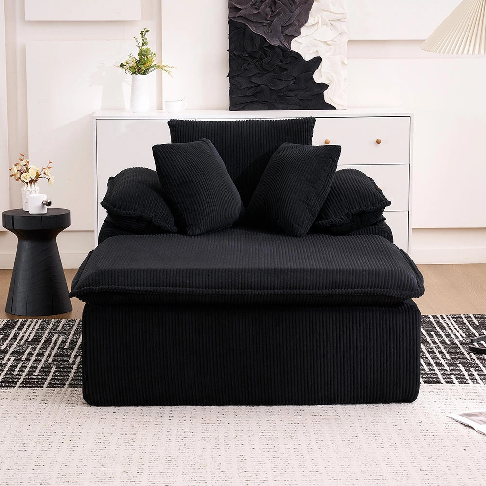 Canap¨¦ inclinabile per lettura - Xylo - 46 cm, design senza telaio, accoudoirs larghi