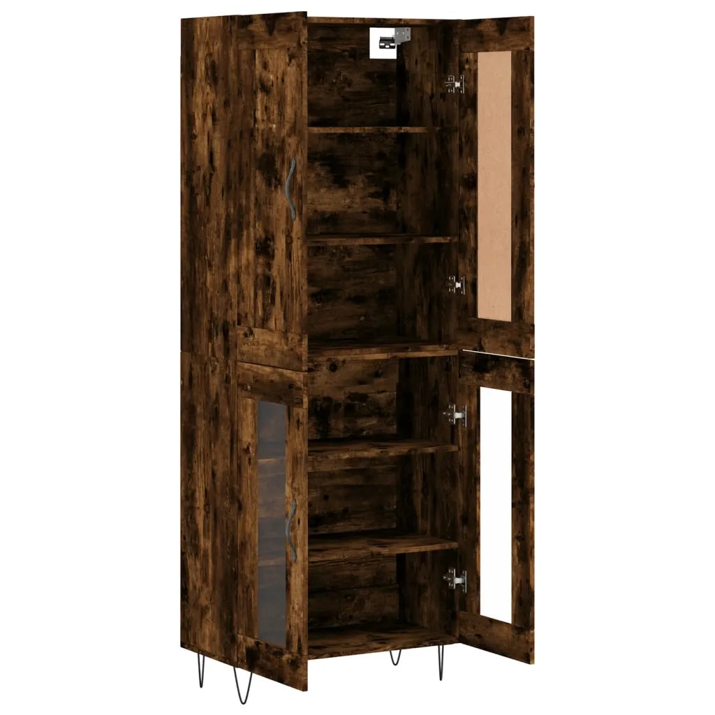 Credenza Rovere Fumo  69,5x34x180 cm in Legno Multistrato 3199654