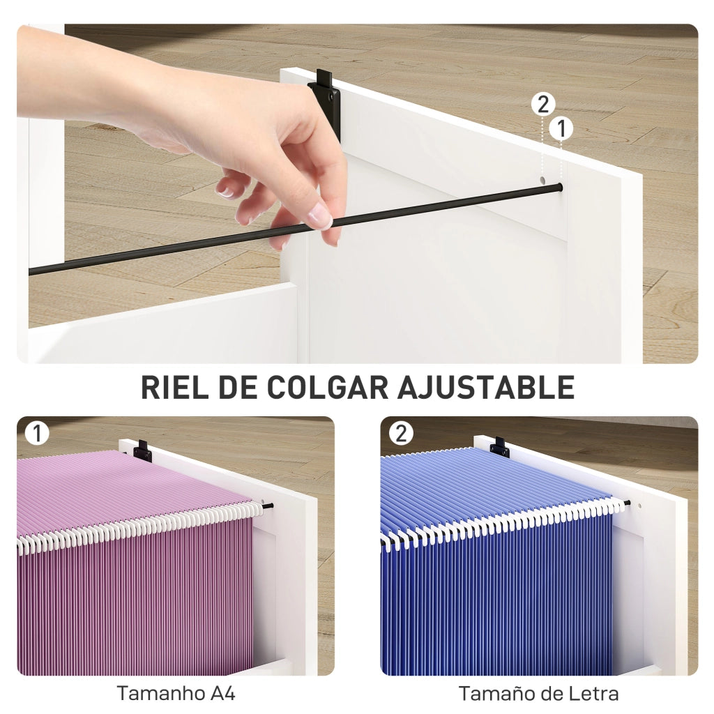 Cassettiera con 3 cassetti ¨C zephmum ¨C bianco