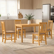 Set da pranzo 5 pz Grigio Legno di Quercia Massello 3430235
