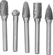 Set di rifilatura a carburo doppio taglio - 5 pezzi Set di rifilatura a tungsteno per lavorazione di legno graviatura lisciatura set di rifilatura rotativa a taglio