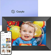 Display Fotografico Digitale 10,1" con WiFi e Archiviazione Gratuita Senza Limiti - Display Fotografico AI-Accoppiato per Google Foto, E-mail e App