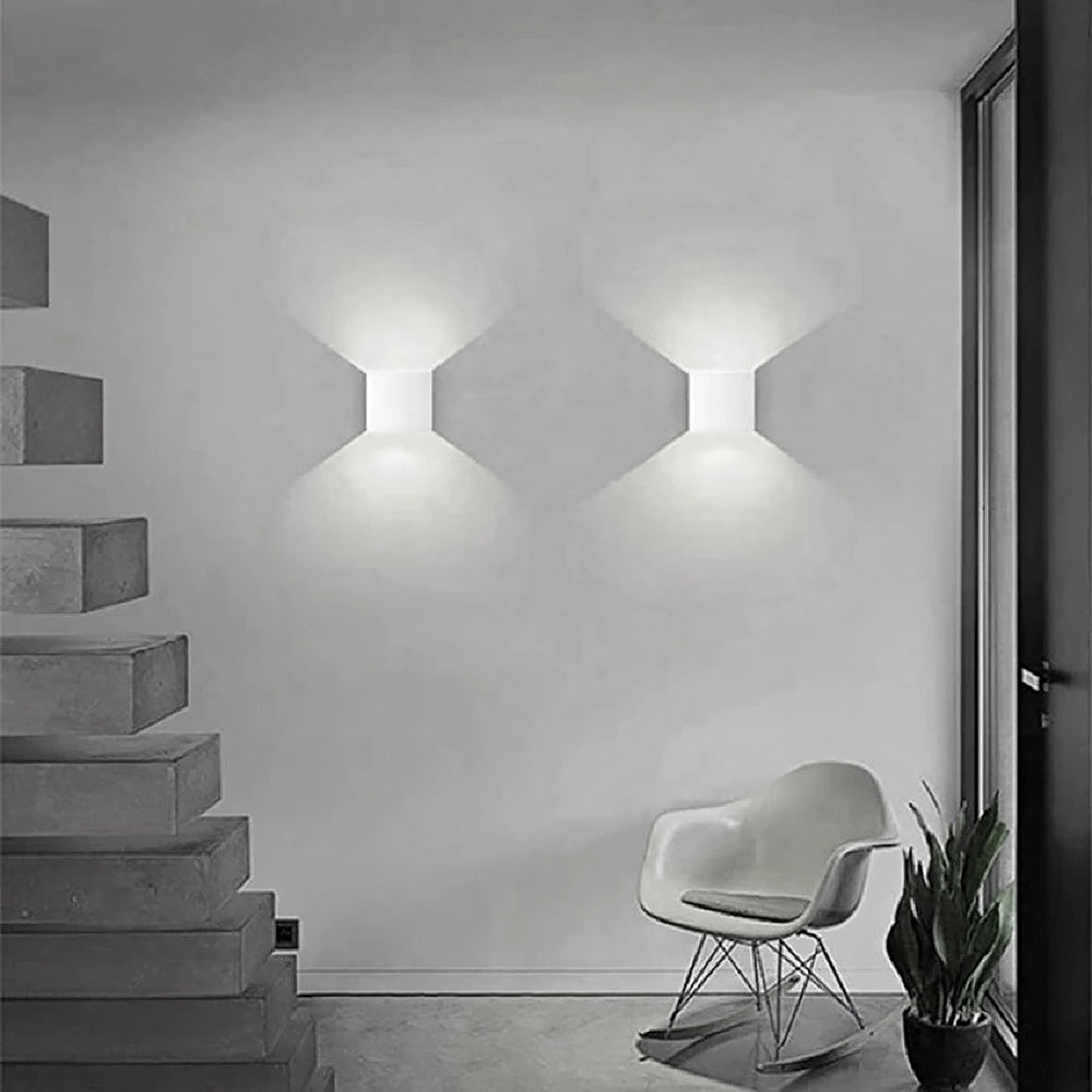 APPLIQUE LED QUADRATA SLIM 12W BI-EMISSIONE LUMINOSA 6500K° - ILLUMINAZIONE SOGGIORNO CAMERA DA LETTO INGRESSO UFFICI E NEGOZI