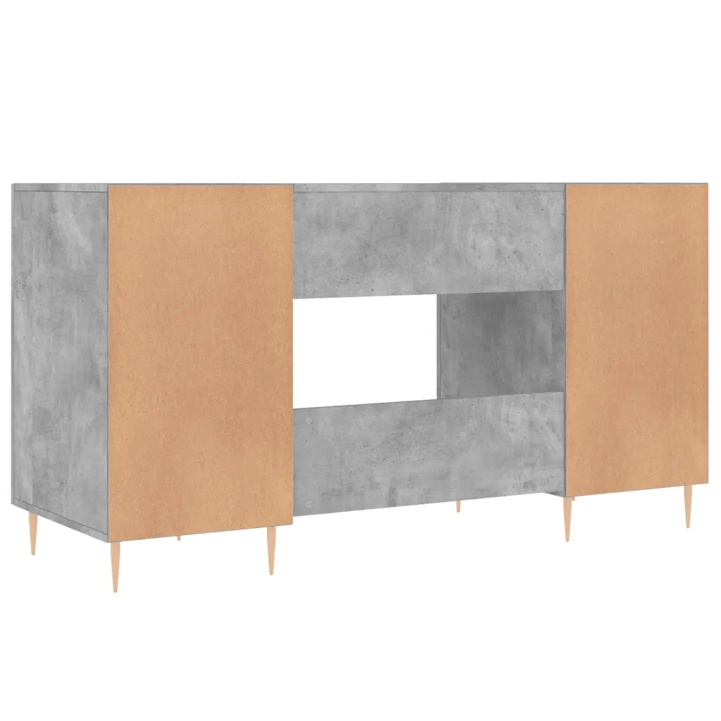 Scrivania Grigio Cemento 140x50x75 cm in Legno Multistrato 829536