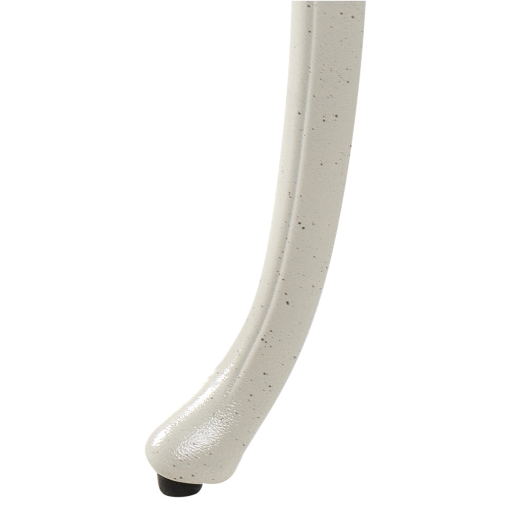Panchina da giardino per esterni in metallo bianco alluminio 2 posti braccioli stile vintage