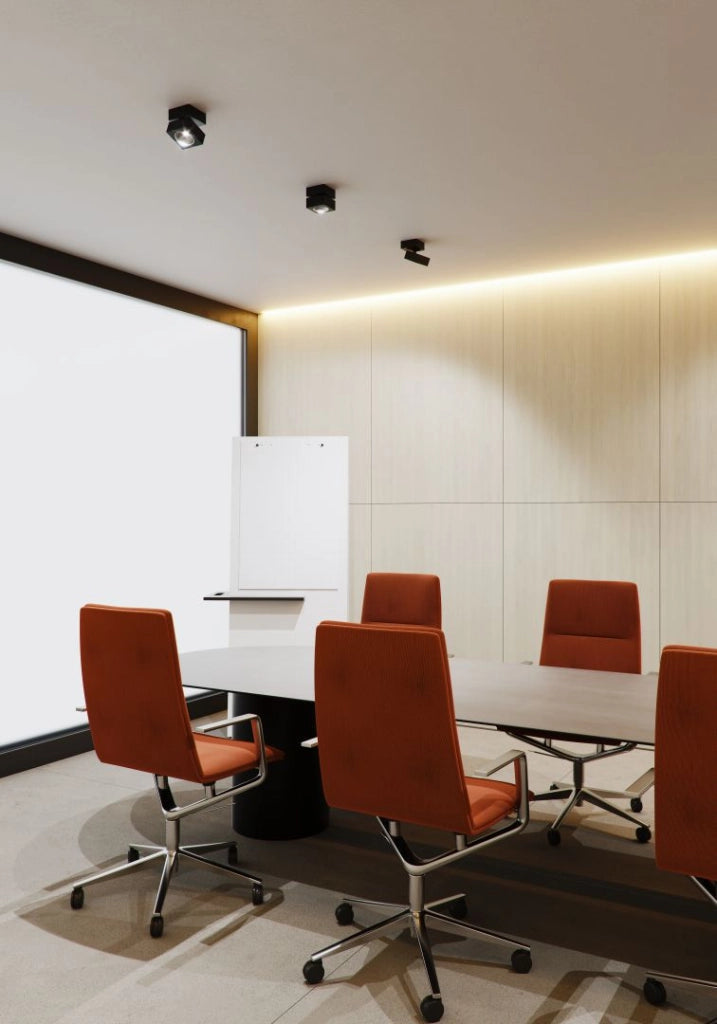 Applique LED Orientabile Rubyc Surface 14W 40° Switch CCT 2700K/3200K/4000K Dimmerabile TRIAC Nero Opaco - Beneito & Faure