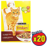 FRISKIES GATTO CROCCANTINI AL MANZO POLLO E VERDURE 20 PZ DA 400 GR