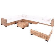 Set Divano 27 pz in Rattan Naturale cod mxl 35119