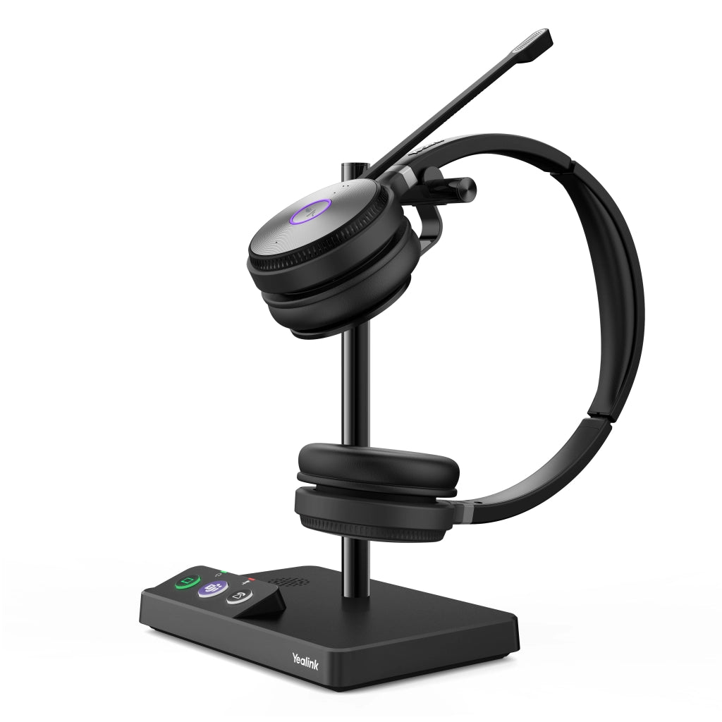 Yealink wh62 dual teams auricolare wireless a padiglione ufficio micro-usb base di ricarica nero - WH62-DUAL-TEAMS