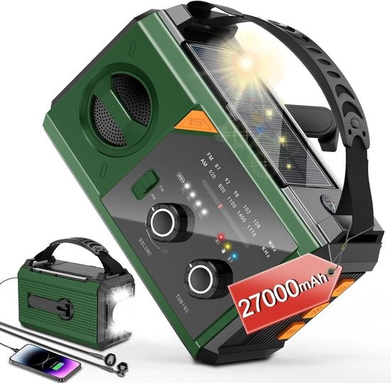 Radio opwindabile – Radio di emergenza – Radio a dinamo – Radio a manovella – Camping – Outdoor – Situazioni di emergenza – Viaggi – Survival